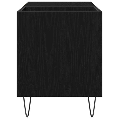 Schallplattenschrank mit Regal Schwarze Eiche 85 x 38 x 48 cm