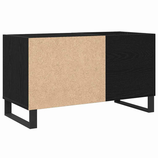 Schallplattenschrank mit Regal Schwarze Eiche 85 x 38 x 48 cm