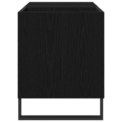 Schallplattenschrank mit Regal Schwarze Eiche 85 x 38 x 48 cm