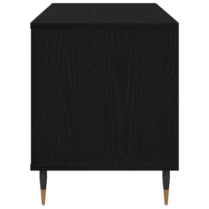 Schallplattenschrank mit Regal Schwarze Eiche 100 x 38 x 48 cm