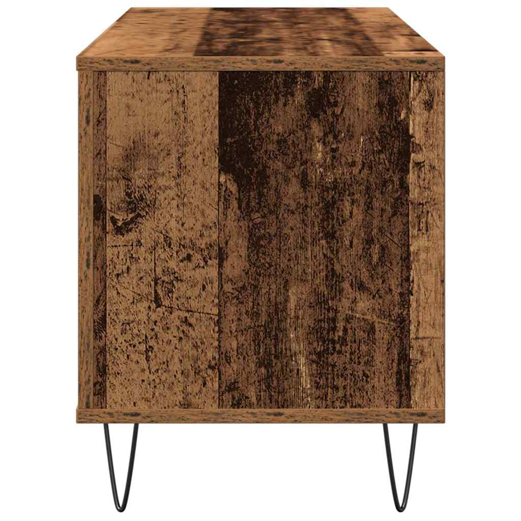 Schallplattenschrank Eiche handwerklich 100 x 38 x 48 cm