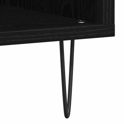 Schallplattenschrank mit Regal Schwarze Eiche 100 x 38 x 48 cm