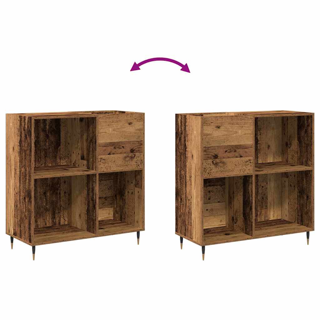 Schallplattenschrank Eiche handwerklich 85 x 38 x 89 cm