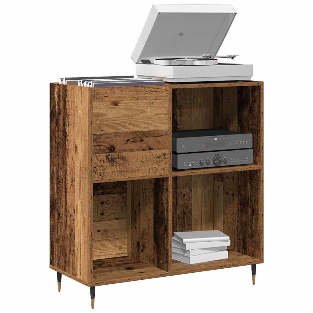 Schallplattenschrank Eiche handwerklich 85 x 38 x 89 cm