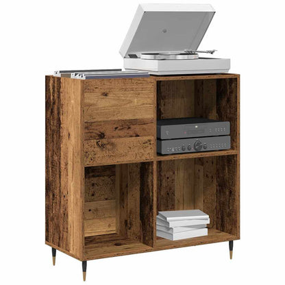 Schallplattenschrank Eiche handwerklich 85 x 38 x 89 cm