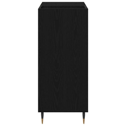 Schallplattenschrank mit Regal Schwarze Eiche 85 x 38 x 89 cm