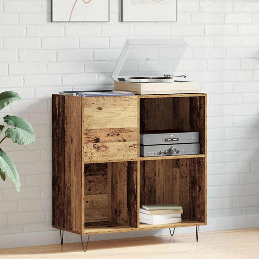 Schallplattenschrank Eiche handwerklich 85 x 38 x 89 cm