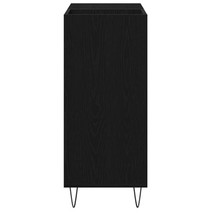 Schallplattenschrank mit Regal Schwarze Eiche 85 x 38 x 89 cm