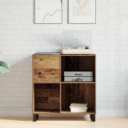 Schallplattenschrank Eiche handwerklich 85 x 38 x 89 cm