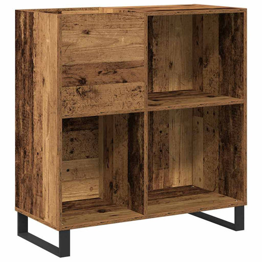 Schallplattenschrank Eiche handwerklich 85 x 38 x 89 cm