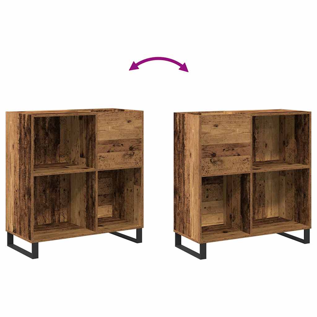 Schallplattenschrank Eiche handwerklich 85 x 38 x 89 cm