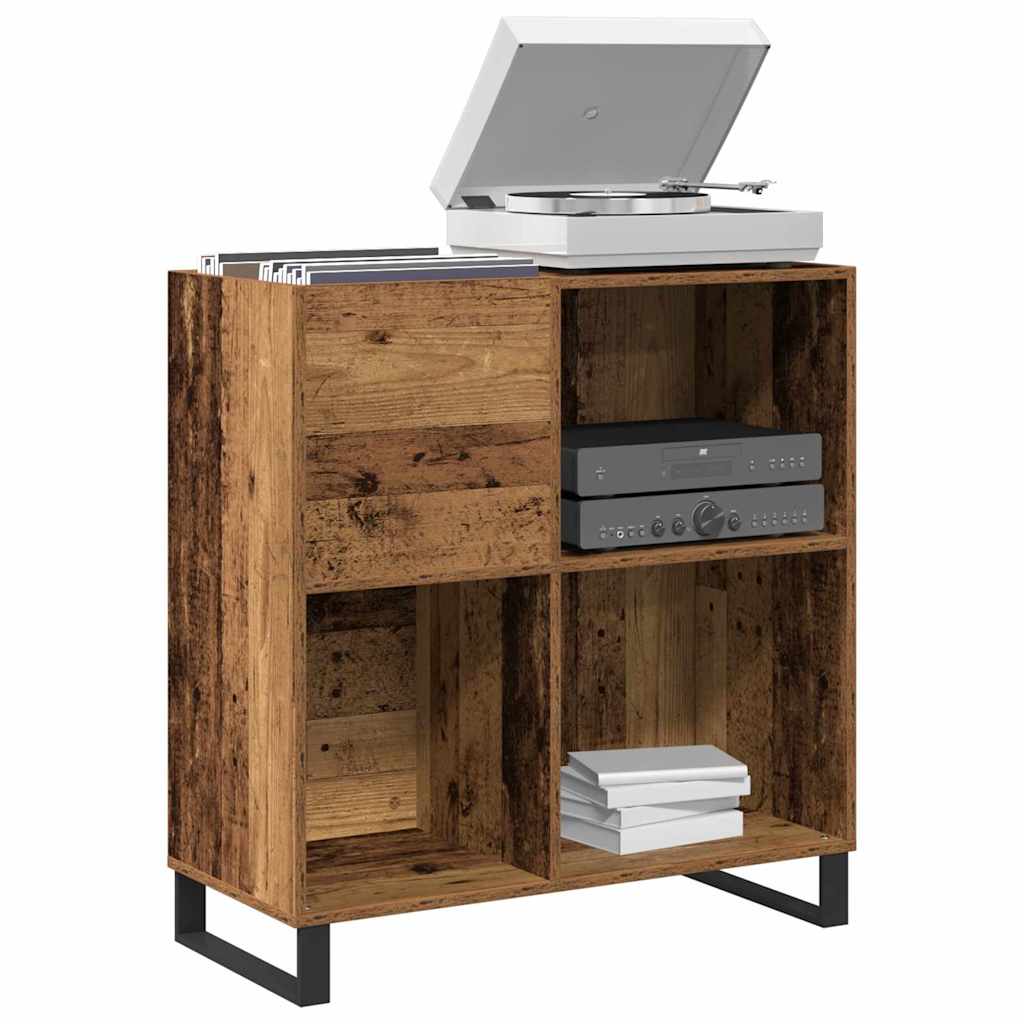 Schallplattenschrank Eiche handwerklich 85 x 38 x 89 cm