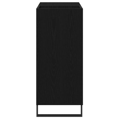Schallplattenschrank Schwarz Eichen-Optik 85 x 38 x 89 cm