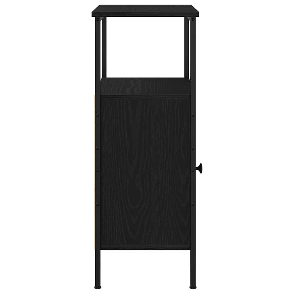 Nachttisch 2 pcs Schwarz Eichen-Optik 41 x 31 x 80 cm