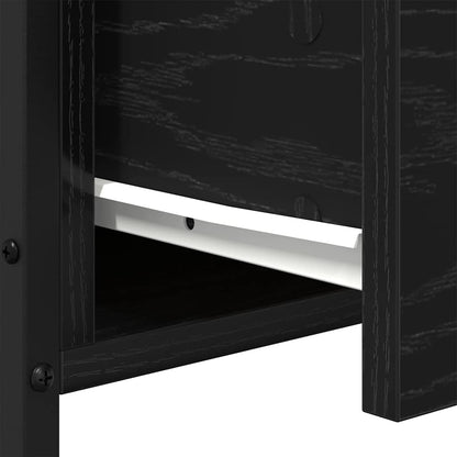 Nachttisch 2 pcs Schwarze Eiche 34 x 35.5 x 70 cm