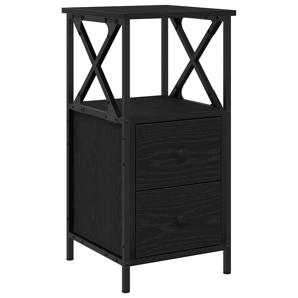 Nachttisch 2 pcs Schwarze Eiche 34 x 35.5 x 70 cm