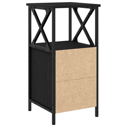 Nachttisch 2 pcs Schwarze Eiche 34 x 35.5 x 70 cm