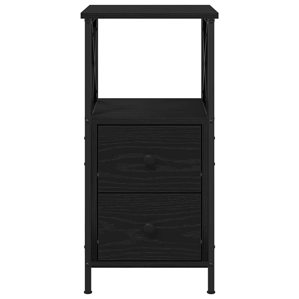 Nachttisch 2 pcs Schwarze Eiche 34 x 35.5 x 70 cm