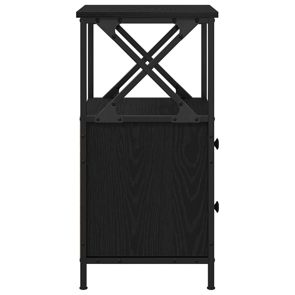 Nachttisch 2 pcs Schwarze Eiche 34 x 35.5 x 70 cm