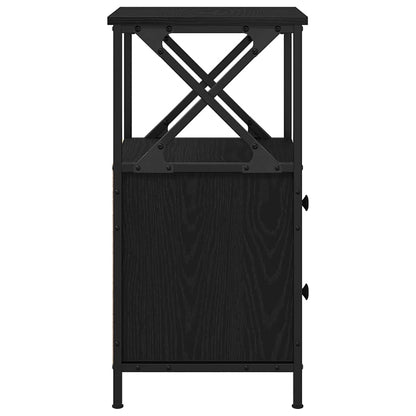 Nachttisch 2 pcs Schwarze Eiche 34 x 35.5 x 70 cm