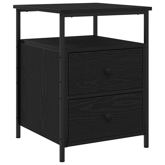 Nachttisch mit Schubladen Schwarze Eiche 44 x 45 x 60 cm