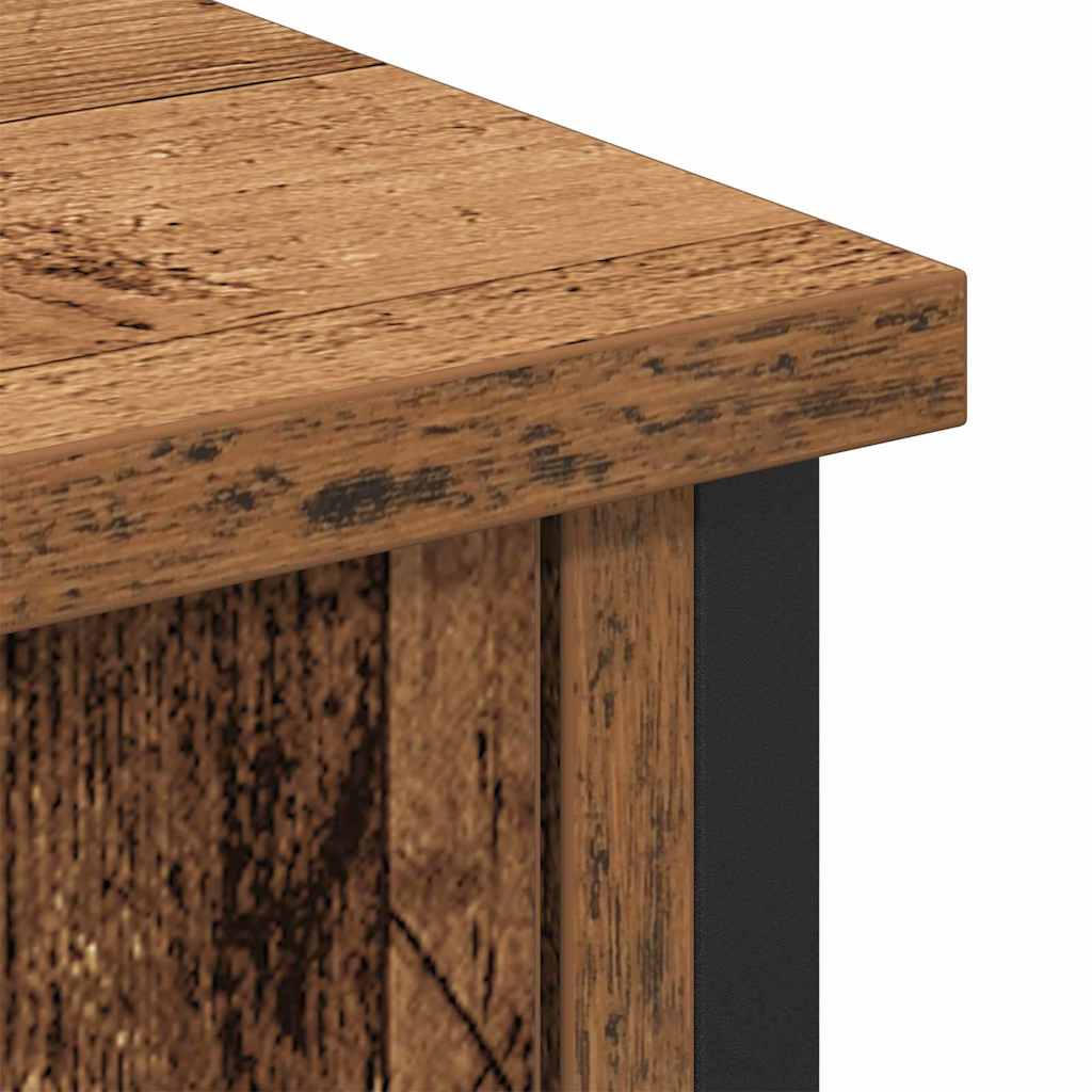 TV-Schrank Artisan Eiche 101x35x65 cm aus engineered Wood und Stahl