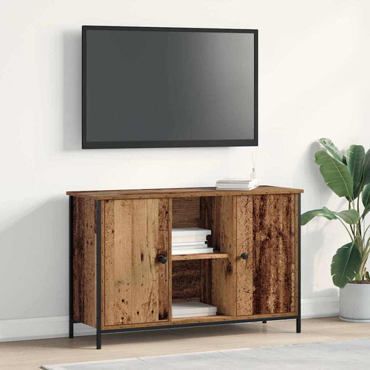 TV-Schrank Artisan Eiche 101x35x65 cm aus engineered Wood und Stahl