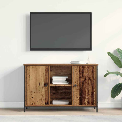 TV-Schrank Artisan Eiche 101x35x65 cm aus engineered Wood und Stahl