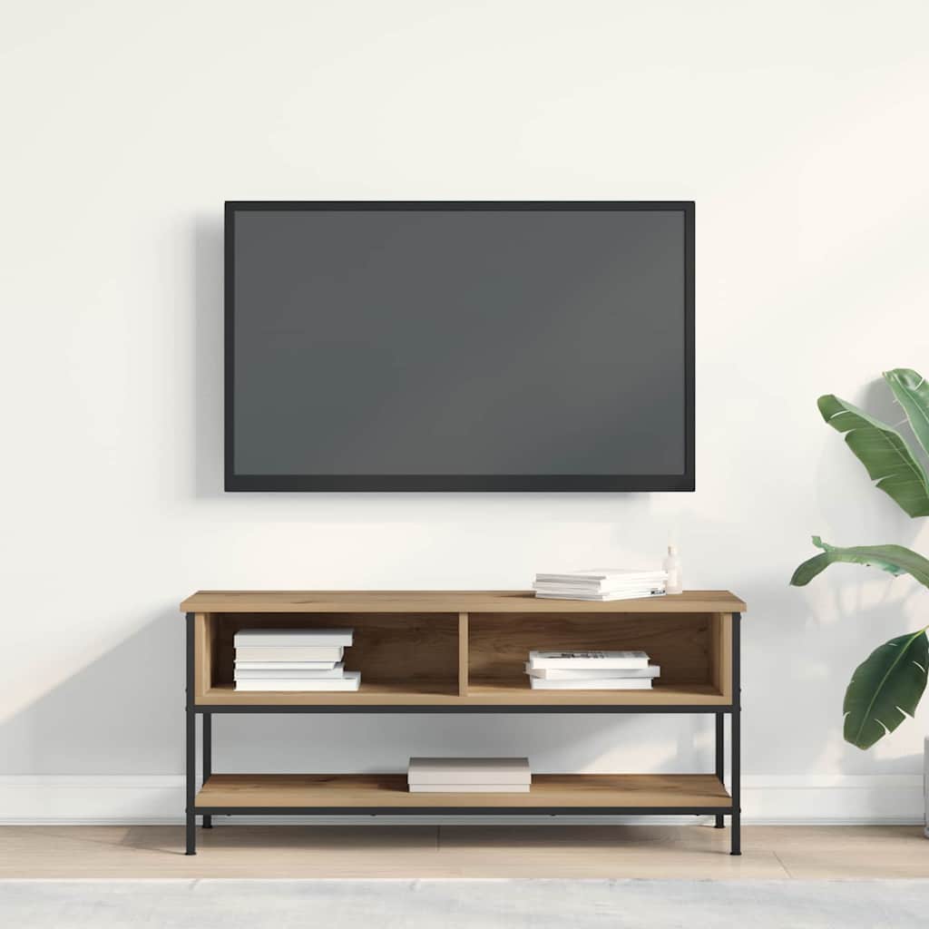 TV-Schränk Eiche handwerklich 100 x 35 x 45 cm Holzwerkstoff