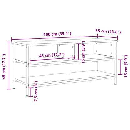 TV-Schränk Schwarze Eiche 100 x 35 x 45 cm Holzwerkstoff