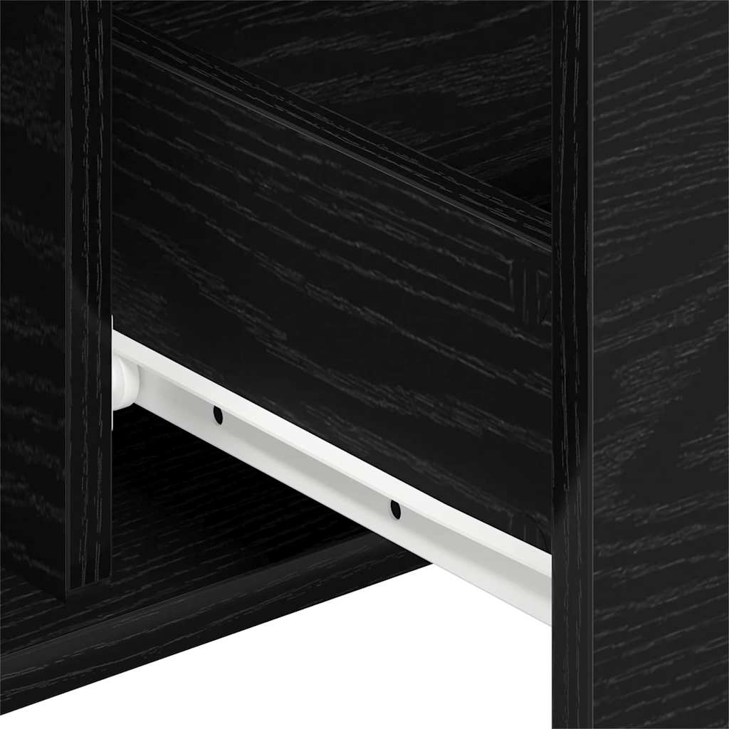 Sideboard Schwarz Eiche 104x35x70 cm Ingenieurholz