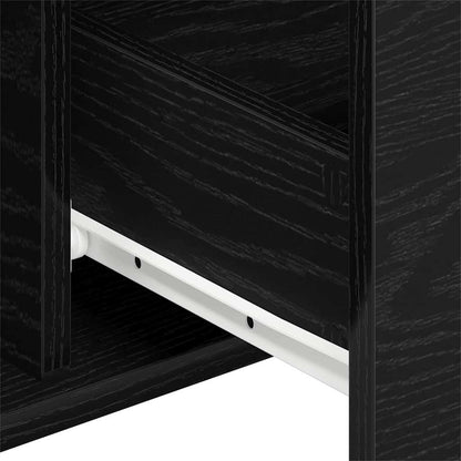 Sideboard Schwarz Eiche 104x35x70 cm Ingenieurholz