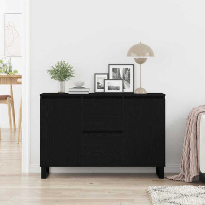 Sideboard Schwarz Eiche 104x35x70 cm Ingenieurholz