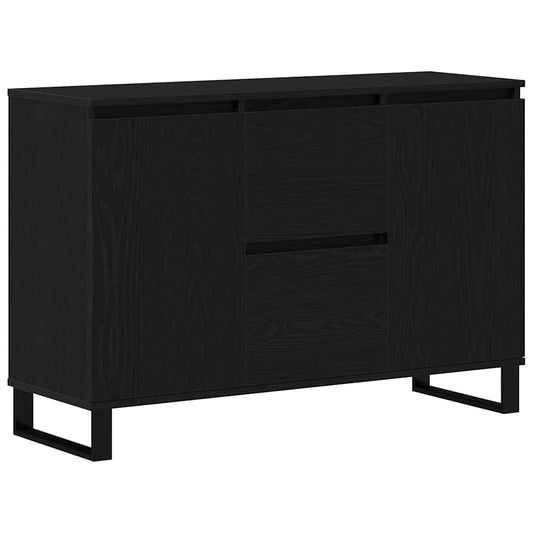 Sideboard Schwarz Eiche 104x35x70 cm Ingenieurholz