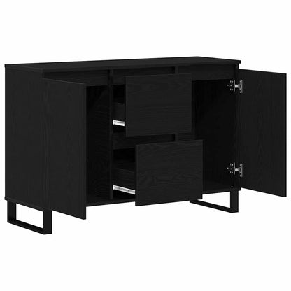 Sideboard Schwarz Eiche 104x35x70 cm Ingenieurholz