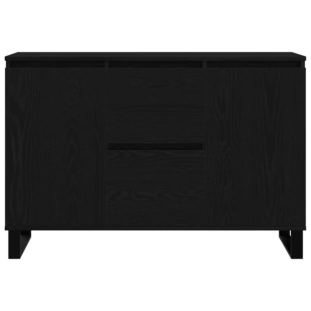 Sideboard Schwarz Eiche 104x35x70 cm Ingenieurholz
