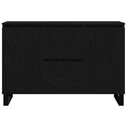 Sideboard Schwarz Eiche 104x35x70 cm Ingenieurholz