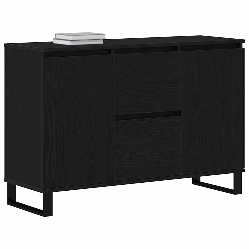 Sideboard Schwarz Eiche 104x35x70 cm Ingenieurholz