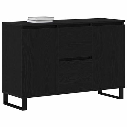Sideboard Schwarz Eiche 104x35x70 cm Ingenieurholz