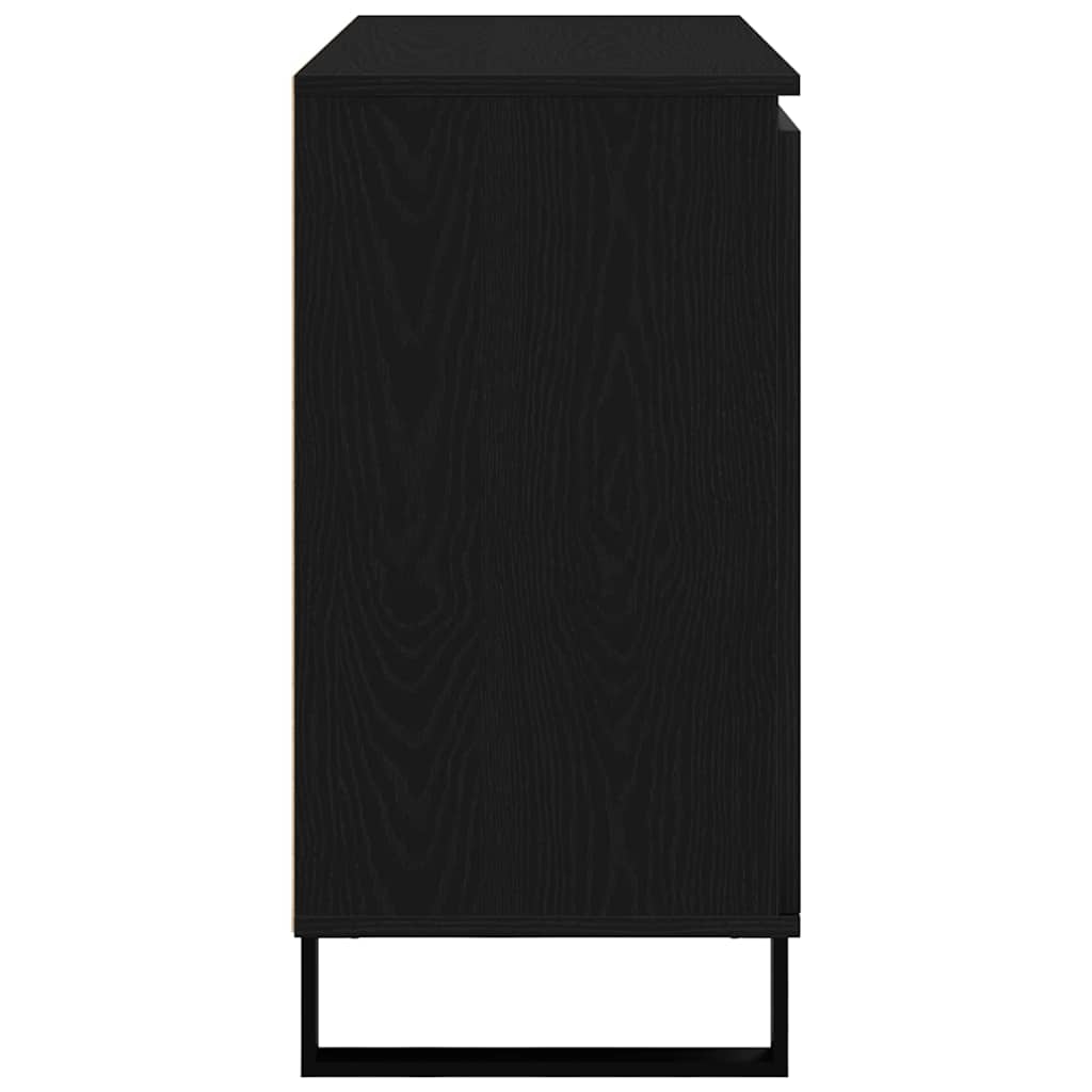 Sideboard Schwarz Eiche 104x35x70 cm Ingenieurholz