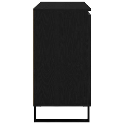 Sideboard Schwarz Eiche 104x35x70 cm Ingenieurholz