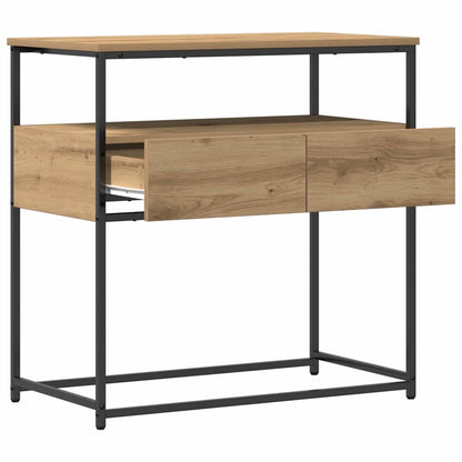 Konsolentisch mit Schubladen Eiche handwerklich 75 x 40 x 75 cm
