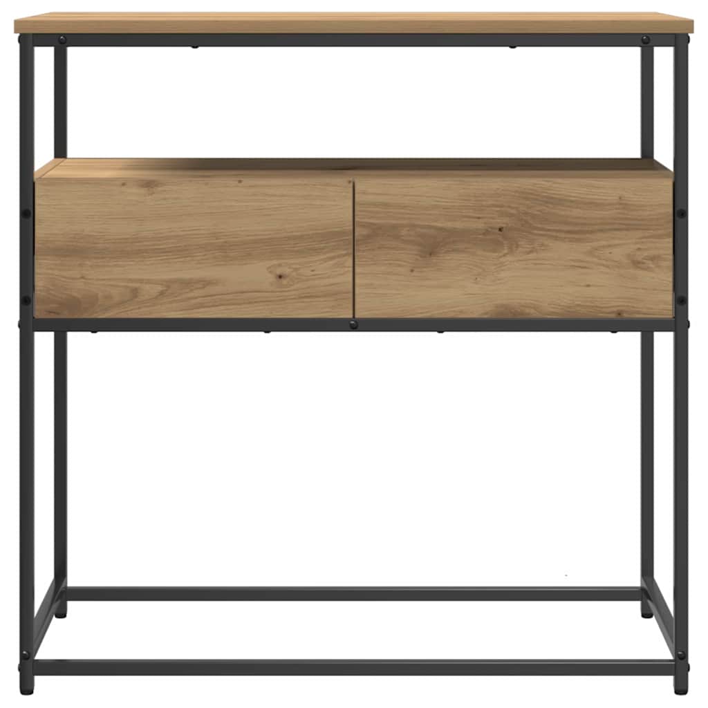 Konsolentisch mit Schubladen Eiche handwerklich 75 x 40 x 75 cm