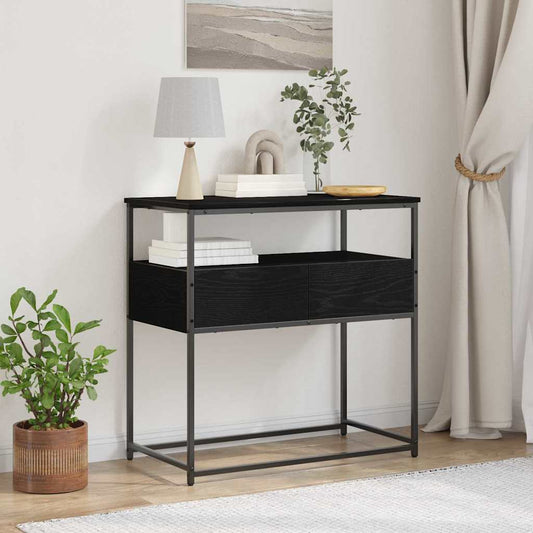 Konsolentisch mit Schubladen Schwarze Eiche 75 x 40 x 75 cm