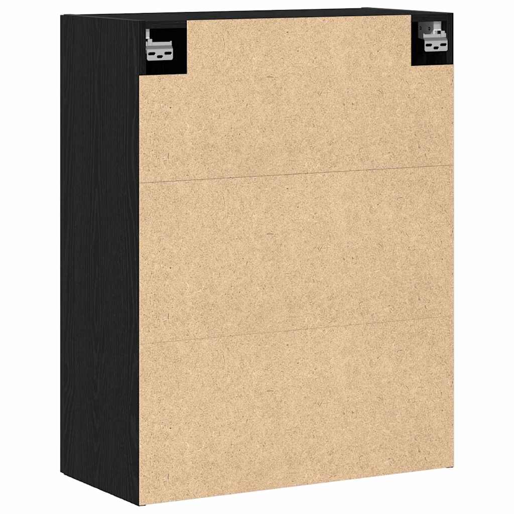Wandmontierter Schrank Schwarze Eiche 69.5 x 34 x 90 cm