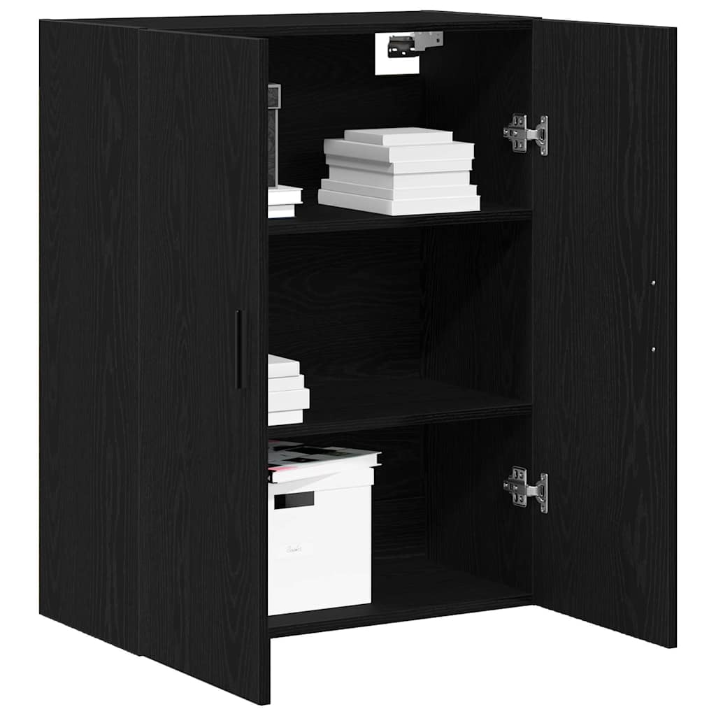 Wandmontierter Schrank Schwarze Eiche 69.5 x 34 x 90 cm