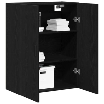 Wandmontierter Schrank Schwarze Eiche 69.5 x 34 x 90 cm