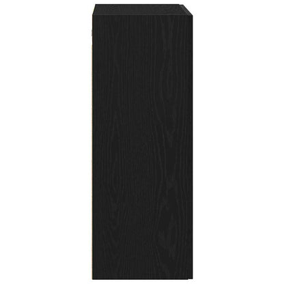 Wandmontierter Schrank Schwarze Eiche 69.5 x 34 x 90 cm