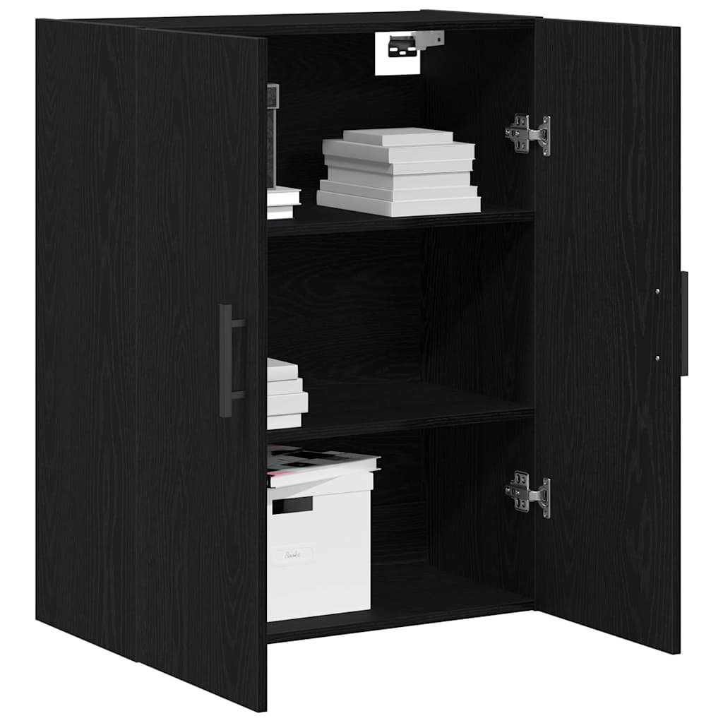 Wandmontierter Schrank Schwarze Eiche 69.5 x 34 x 90 cm