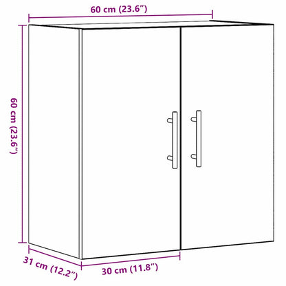Wandschrank Schwarze Eiche 60 x 31 x 70 cm Holzwerkstoff